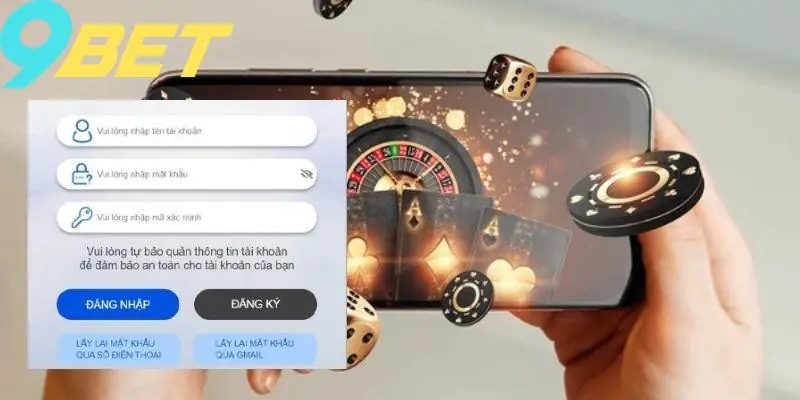Hội viên có thể đăng nhập 9Bet dễ dàng trên cả website và app di động